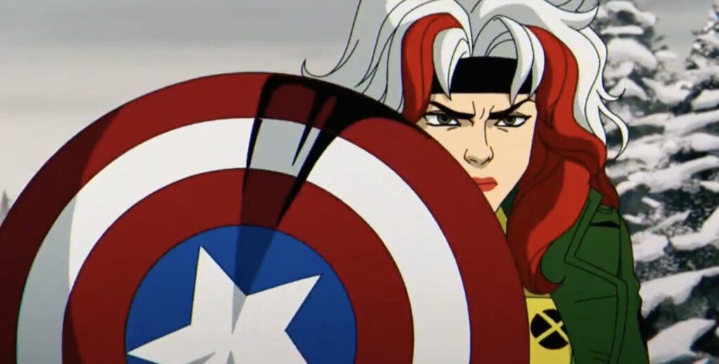 Rogue Holding Captain America's Shield in X-Men '97